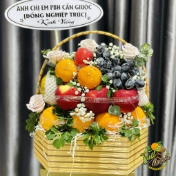 Giỏ quà trái kính bếu trái cây nhập khẩu 